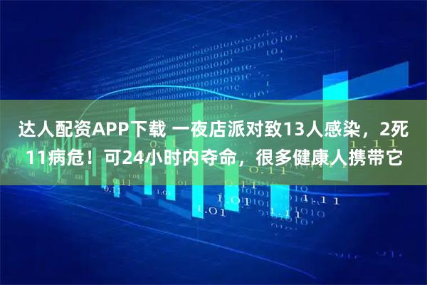 达人配资APP下载 一夜店派对致13人感染,2死11病危!可24小时内夺命,很多健康人携带它